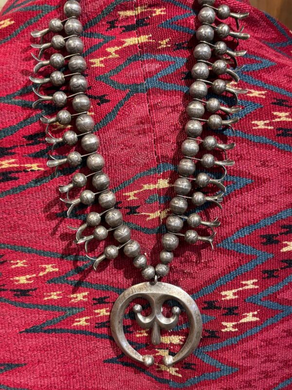 HISTORICAL NAVAJO SQUASH BLOSSOM NECKLACE